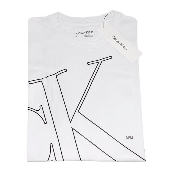 NWT CALVIN KLEIN MSRP 54.99 MEN'S WHITE CREW NECK SHORT SLEEVE T-SHIRT S M L XL - Picture 6 of 6